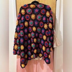 Farm Rio Crochet Flowers Cardigan M